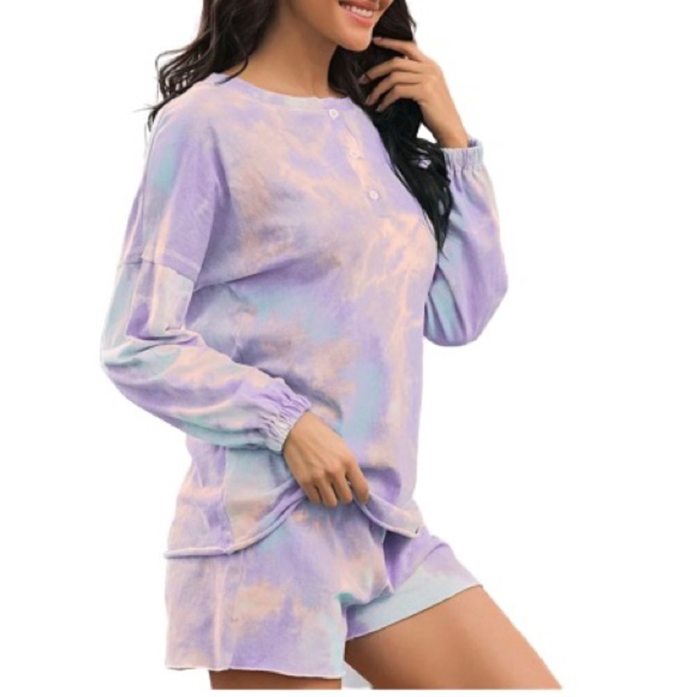 Tie-Dye Distressed sweatshirt set